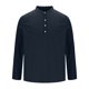 thumbnail image 4 of pstuiky mangas largas para hombre, Camisa informal de moda para hombre, con cuello en V y mangas cortas, transpirable y con botones. camisetas de hombre xxxl, 4 of 5