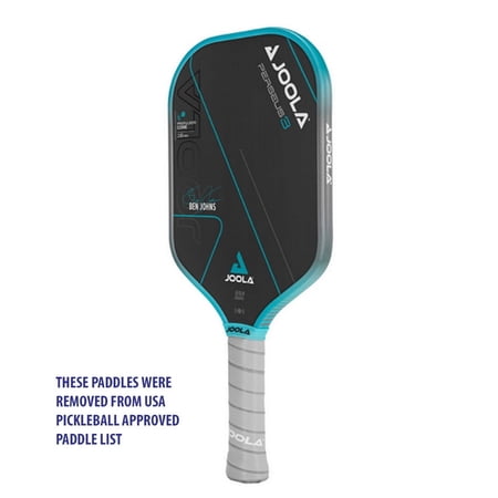 JOOLA BEN JOHNS PERSEUS 3S 16 MM PICKLEBALL PADDLE UPA-A APPROVED - BLACK/BLUE