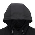 thumbnail image 2 of SWSMCLT Men's Hooded Jacket Long Sleeve Fall Warm Zipper Lightweight Windbreaker Hiking Slim Fit Spring Outerwear Black 44, 2 of 4