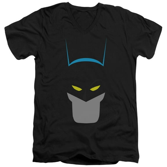 Batman Simplified S/S Adult V-Neck T-Shirt Black