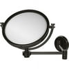 8 Inch Wall Mounted Extending Make-Up Mirror with Smooth Accents - Oil Rubbed Bronze / 2X
