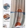thumbnail image 3 of Bohemia Blackout Curtains for Bedroom Living Room Darkening Curtains 63 Inches Long Modern Abstract Art Sun Stripes Cycle Window Curtain 2 Panels Set Insulated Window Treatment Grommet Drapes 42"x63", 3 of 9