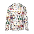 thumbnail image 2 of Uemuo Alpaca Flower Pattern Women's Full Zip UPF 50+ Sun Protection Hoodie Jacket Long Sleeve Sun Shirt Hiking Outdoor Performance with Pockets-Medium, 2 of 9