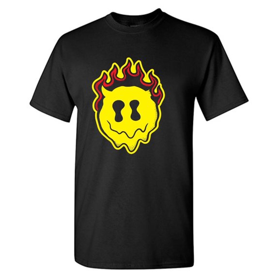 Smile Devil Sarcastic Humor Graphic Novelty Funny Tall T Shirt