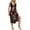 Black, variant on Elegant Side Slit Long Beach Cover Up Dress Breezy Crochet Knit Tunic for Women’s Summer Swimwear Outerwear with Hollow Out Detail