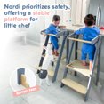 thumbnail image 3 of HARPPA Foldable Kitchen Step Stool for kids, Adjustable Height Toddler Standing Tower, Gray, 3 of 6
