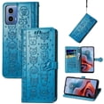 thumbnail image 4 of Funda Cartera FOXDOCK para Motorola Moto G34 , Flip PU con Relieve de Gatos y Perros, Tarjetero y Soporte, 4 of 6