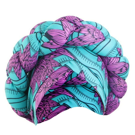 Yokua African Exaggerated Headwrap Twisted Braided Turban Hat for Nigeria Hairstyle