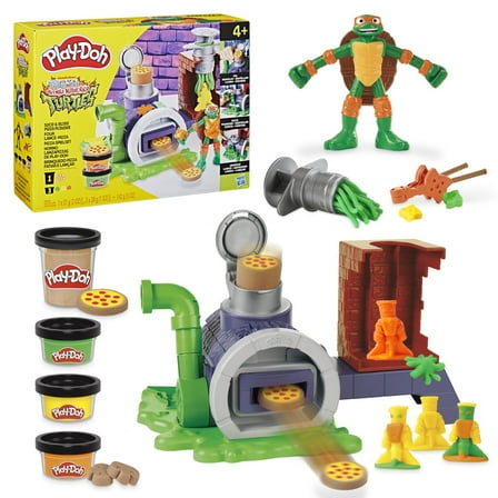 Play-Doh Teenage Mutant Ninja Turtles Slice & Blast Pizza Playset, Arts & Crafts for Kids, Ages 4 and up