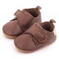 thumbnail image 4 of GYRATEDREAM Baby Boys Girls PU Leather Soft Rubber Sole Sneakers Anti-Slip Toddler Infant Walking Shoes Moccasins 0-18 Months, 4 of 6