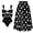 Black Set B, variant on Women Vintage Polka Dot One Piece Swimsuit Oversized Bow Cut Out Tummy Control Bathing Suit Retro High Waist Swimwear