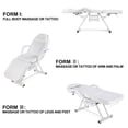 thumbnail image 4 of Artist hand White Reclining Facial Bed Tattoo Massage Table Lash Bed Beauty Spa Salon Chair with Tray, 4 of 17