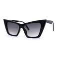 thumbnail image 3 of Womens Gothic Square Cat Eye Retro Fashion Sunglasses Black Smoke, 3 of 4