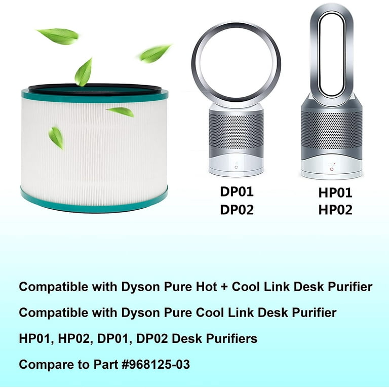 HP01 HP02 HEPA Replacement Filter, Compatible with Dyson Pure Cool