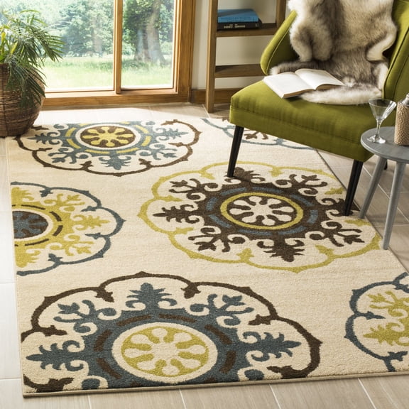 SAFAVIEH Newbury Collection NWB8699-1265 Ivory / Blue Rug