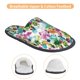 thumbnail image 3 of Fotbe Watercolor Flowers Pantuflas Peludas para Mujer con Estampado, Zapatillas de Peluche, Zapatos de Invierno para Casa, Uso Interior y Exterior-Medium, 3 of 8