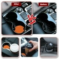 thumbnail image 6 of 2Pcs Car Cup Coasters Universal Car Cup Mats Non-Slip Cup Holder Insert Coasters Car Interior Accessories, Orange, 6 of 7
