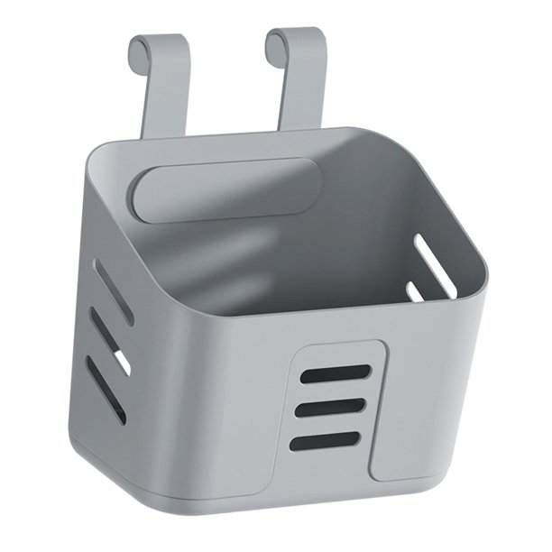 Cesta de almacenamiento colgante, cesta de ducha reutilizable, caja organizadora para dormitorio en A gris