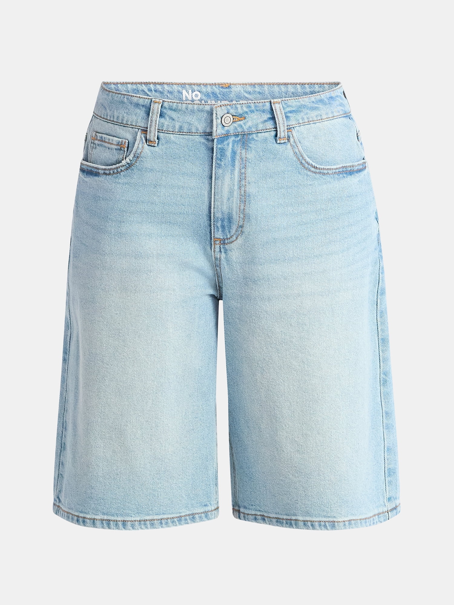 No Boundaries High-Rise Denim Jorts, 12" Inseam, Women's