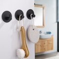 thumbnail image 2 of 304 Black Robe Hooks Self Adhesive Wall Hook Multi-Purpose Bathroom Towel Clothes Handbag Key Hanger Hooks Home Storage Hook, 2 of 7
