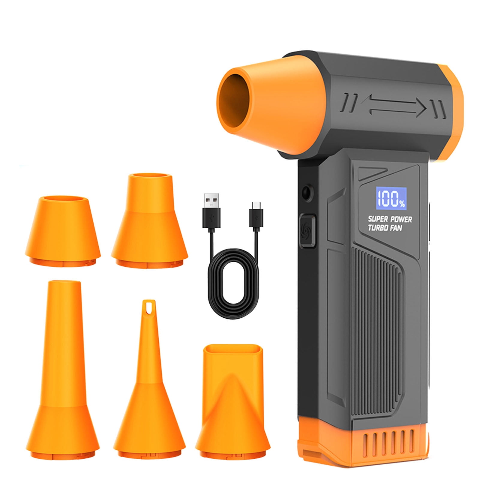 Bfogop Compressed Air Duster-110000RPM Super Power Snow Blower, 3-Gear Adjustable Mini Blower with Fast Charging, Electric Air Duster for Leaves,Snow, House, Outdoor Car