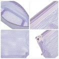 thumbnail image 3 of Unique Bargains 1 Pc Lightweight Mesh Makeup Bag Makeup Bag for Business Travel Nylon Purple, 3 of 6