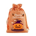 thumbnail image 2 of Ltvvegg Halloween Goodie Bags, Trick or Treat Bags, Pumpkin Halloween Candy Bags with Drawstring, Halloween Gift Bags Candy Pouches for Halloween Party Favors(4x6In), 2 of 7