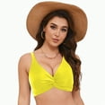 thumbnail image 3 of HCNTES Womens Underwire Bikini Top Push Up Bathing Suit Tops Padded Large Bust Swimsuits Tops Only(L,a104-Yellow), 3 of 9
