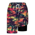 thumbnail image 6 of Runfenguu Summer Dress With Shorts, Cycling Shorts Men'S Sports Shorts Beach Pants Elastic Waist Drawstring Pockets Casual Print Knee Length Shorts Shorts Men, 6 of 6