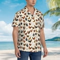 thumbnail image 5 of Fotbe Funny Chicken Hawaiian Shirt for Men Unisex Summer Beach Casual Short Sleeve Cotton Linen Button Down Shirts-Large, 5 of 9