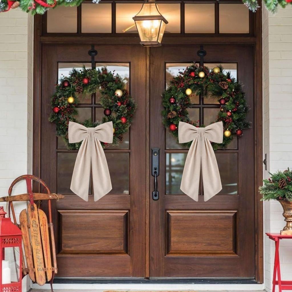 Yihuala Extra Long 122Cm Wreath Sashes Ribbon For Holiday Decorations Polyester Materials Perfect For Christmas And Thanksgiving