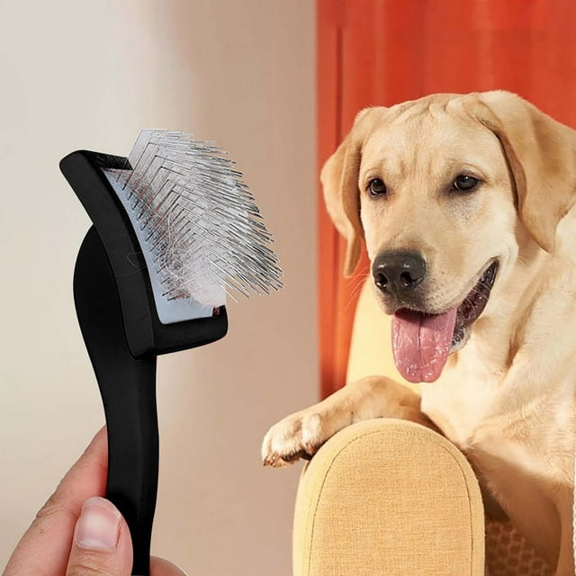 SIfdSeng Pet Comb Pet Brush Rake Comb Dog Grooming Comb Metal Fine Needle Comb Floating Hair Removal Pet Supplies