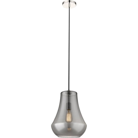 491-1P-PN-G573-12-LED-Innovations Lighting-Fairfield - 1 Light Mini Pendant In Industrial Style-16 Inches Tall and 11.75 Inches Wide Polished Nickel