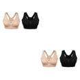 thumbnail image 3 of kurtrusly 2pieces Versatile Performance With Wide Application Sports Bra Seamless black+skin color S 2Set, 3 of 6