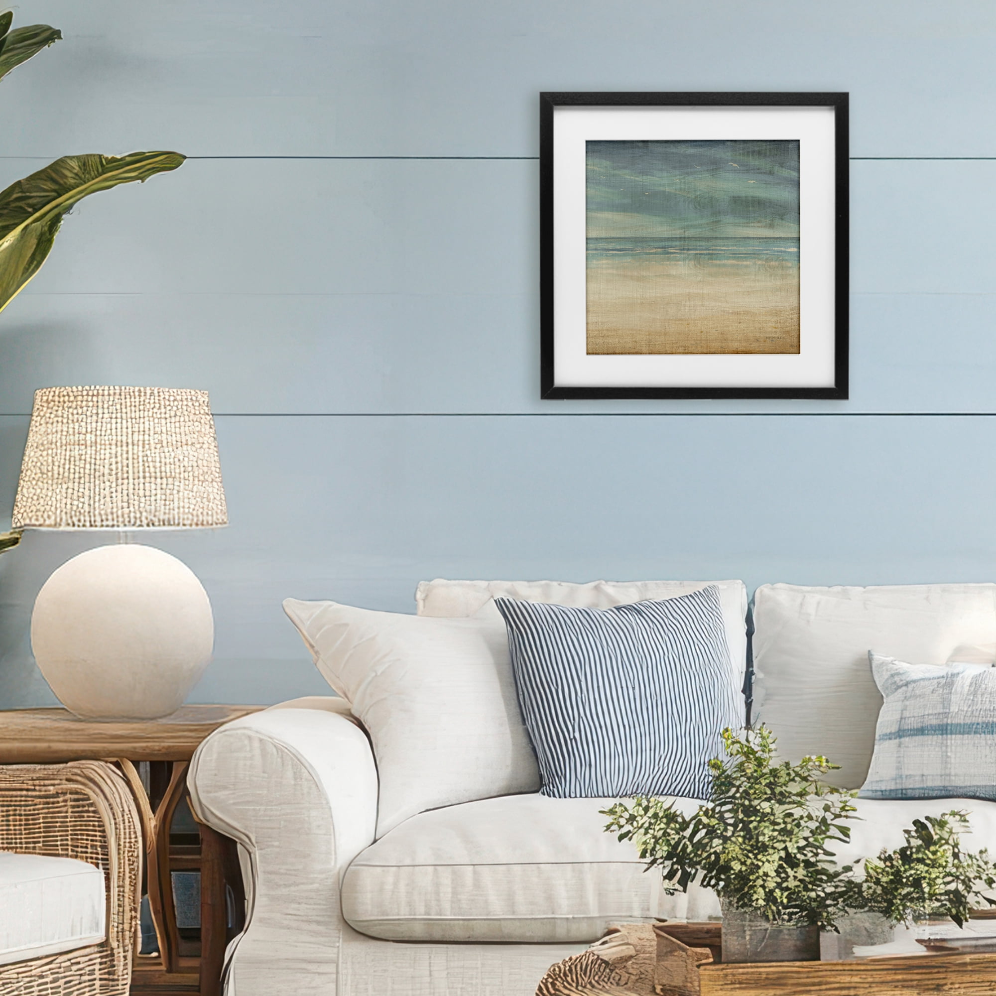 Stupell Industries Moody Coastal Days Black Framed Print Under Glass, design by Dan Meneely