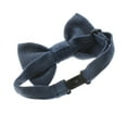 thumbnail image 2 of Baby Linen Adjustable Pre-Tied Bow Tie - Smoky Blue, 2 of 4