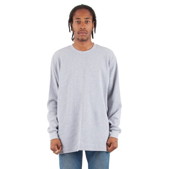 Shaka Wear Adult 8.9 oz., Thermal T-Shirt XL HEATHER GREY