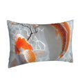 thumbnail image 2 of Binfone Koi Fish Water Standard Size Pillowcase, Long Staple Pure Cotton Envelope Closure Pillow Cover (Pillow core not included),20"x30", 2 of 7