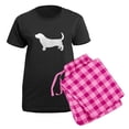 thumbnail image 5 of CafePress - Basset Hound Women's Dark Pajamas - Women's Short Sleeve Print T-Shirt and Pants Dark Cotton Pajama Set, 5 of 7