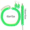 thumbnail image 6 of SmartBy 3Pcs/set Fashion Jewelry Set Women Resin Thick Twist Chain Necklace Bracelet Hook Earrings Set Punk Jewelry Accessories, 6 of 7