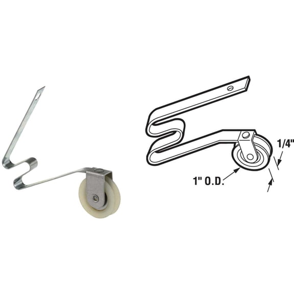 1 in. Steel Screen Door Tension Springs with Nylon Roller (2-pack)