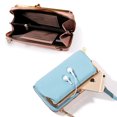 thumbnail image 3 of Cartera cruzada de PU con bolsillo para teléfono para mujer, moderna cartera de hombro, 19,5 x 11 x 5 cm, 3 of 5