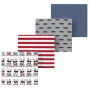 Luvable Friends Hudson Baby Flannel Receiving Blankets 4pk, Blue French Dog