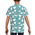 thumbnail image 5 of Wukai Cartoon Funny Goose Youth Unisex Short Sleeve T-Shirt for Boys, Girls, Teens, and Kids-X-Small, 5 of 7