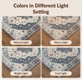 thumbnail image 7 of Design&I 9'x12' Washable Area Rug Sleek Flatweave Pet Friendly Extra Vintage Large Boho Ornamental Lattice Distressed Frame for Master Suite, Under Bed, 7 of 7
