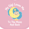 thumbnail image 4 of Inktastic Gigi Loves Me to the Moon and Back Boys or Girls Baby Bib, 4 of 4