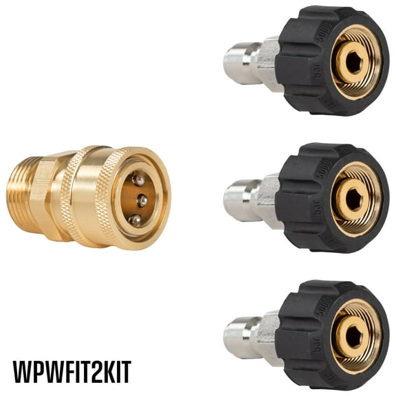 Westinghouse Heavy-Duty, M22-14MM Quick-Connect 4-Piece Kit for Pressure Washer Gun to Pressure Washer Hose