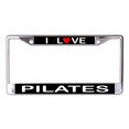thumbnail image 1 of I Love Pilates Chrome License Plate Frame, 1 of 1