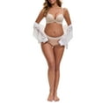 thumbnail image 2 of INSPIRE CHIC Women's Maternity Full Coverage Briefs Plus Size High Waisted Elasticity Invisible Panties 3XL Light Pink, 2 of 4