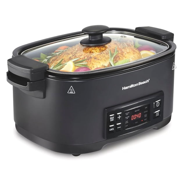 Olla de Cocción Lenta Hamilton Beach 9 en 1 6 Qt Programable Antiadherente Sin PFAS 1350W